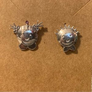 Vintage Boy & Girl Earrings
